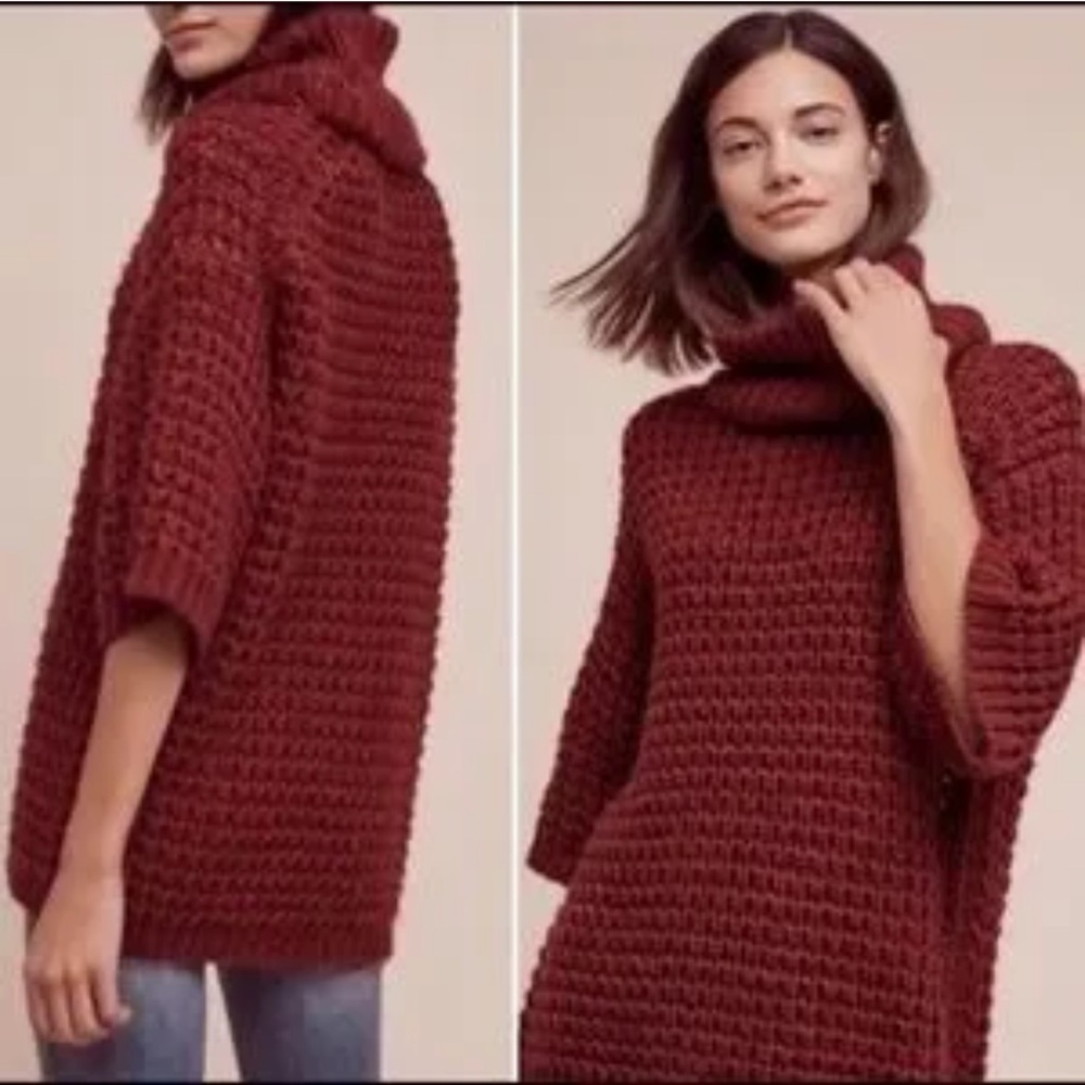 Plenty by Tracy Reese Red Wool Alpaca Blend Sweater Size XS